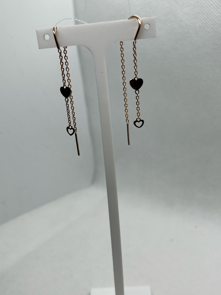 СЕРЬГИ ПРОДЕВКИ без камня (Au 585)