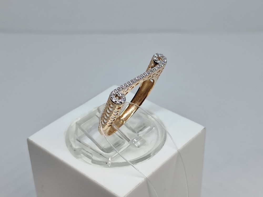 КОЛЬЦО С КАМНЯМИ (Au 585)