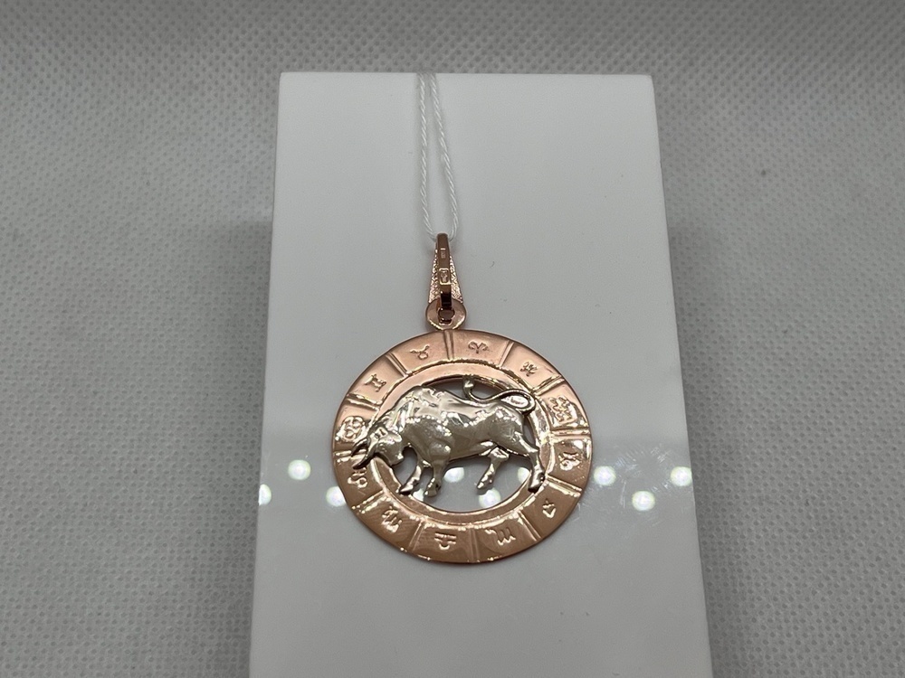 ПОДВЕСКА ЗНАК ЗОДИАКА ТЕЛЕЦ (Au 585)