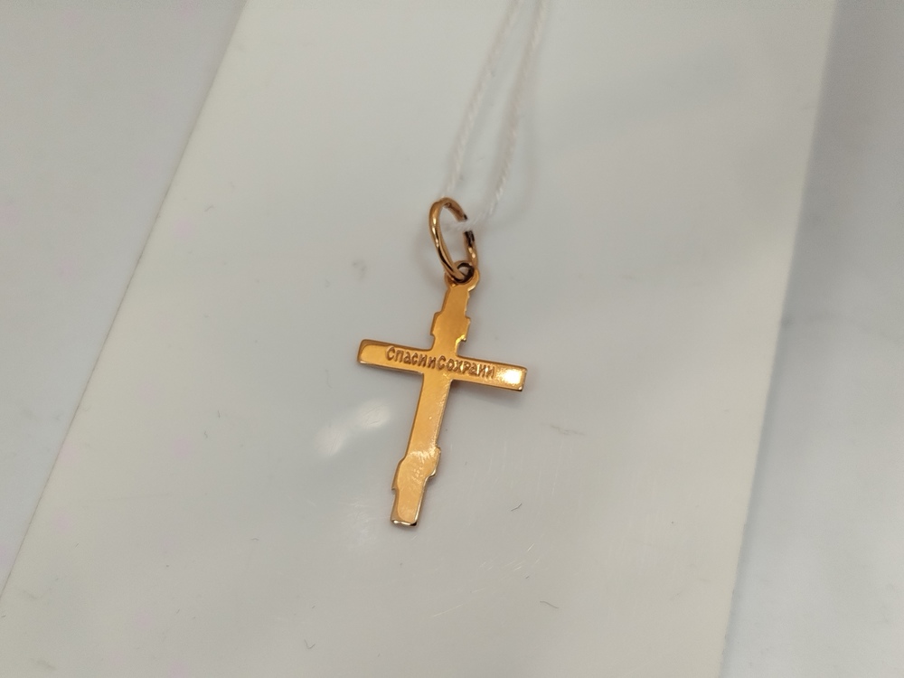ПОДКБК585 ПОДВЕСКА КРЕСТ БЕЗ КАМНЯ (Au 585)
