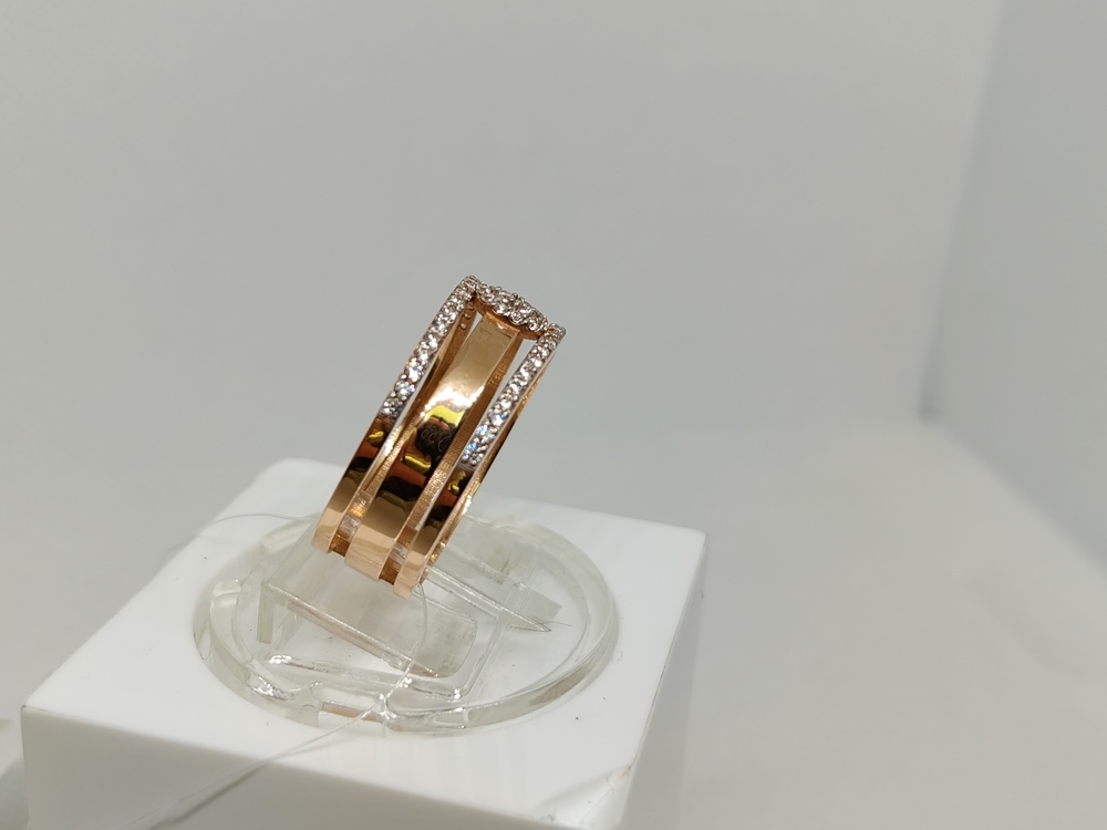 КОЛЬЦО С КАМНЯМИ (Au 585)