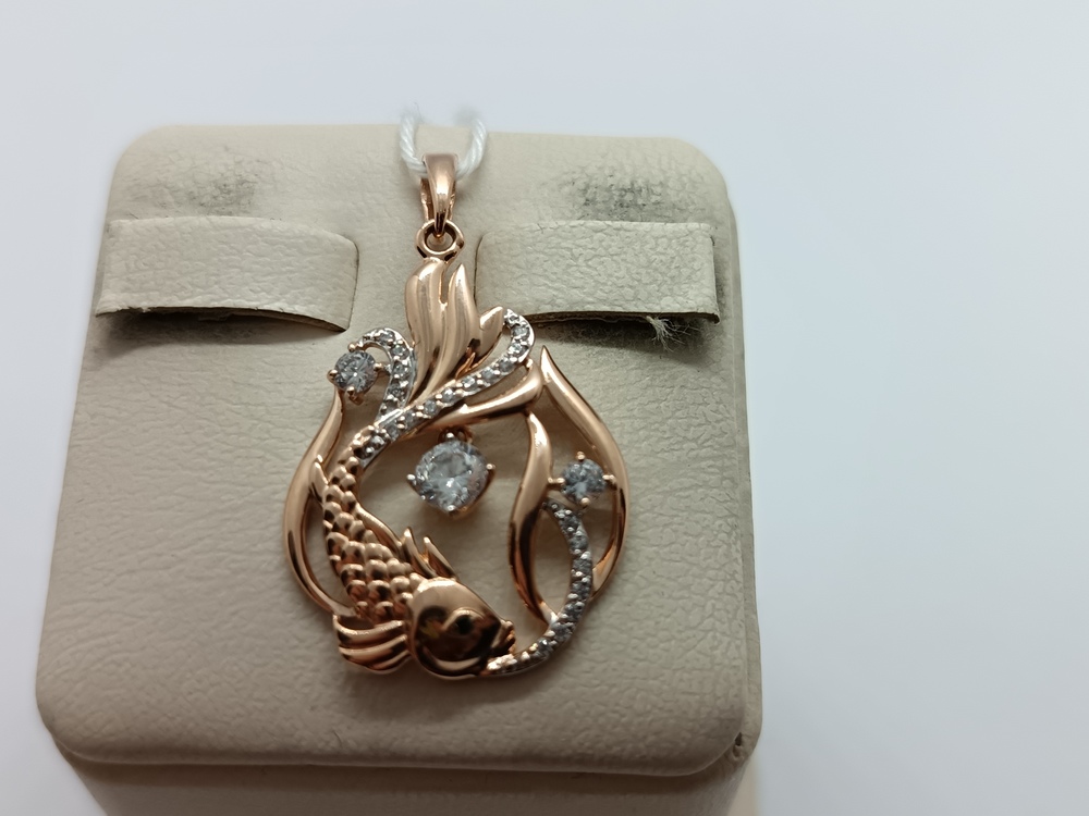 ПОДКМИ585 ПОДВЕСКА С КАМНЯМИ (Au 585)