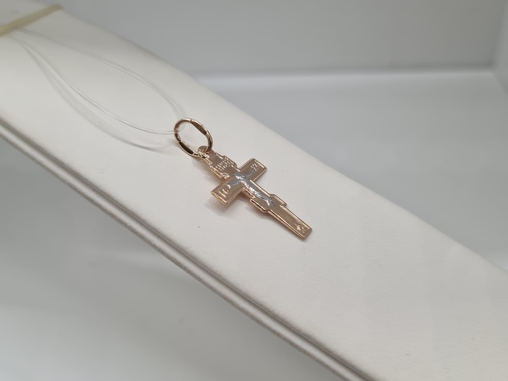20-0041 ПОДВЕСКА КРЕСТ без камня (Au 585)