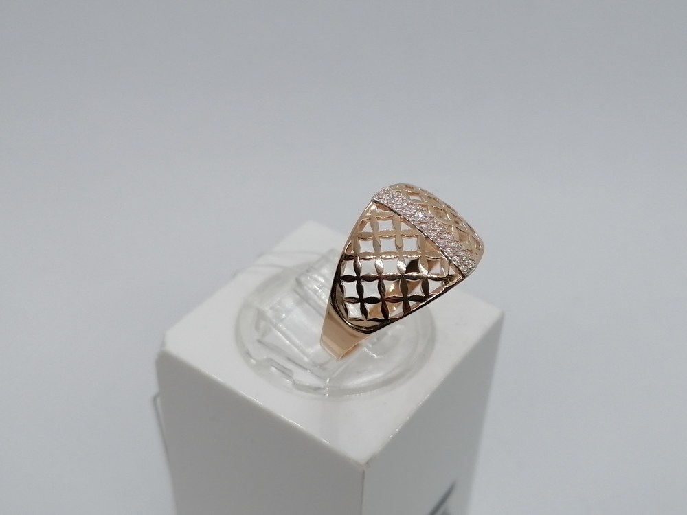 КОЛЬЦО С КАМНЯМИ (Au 585)