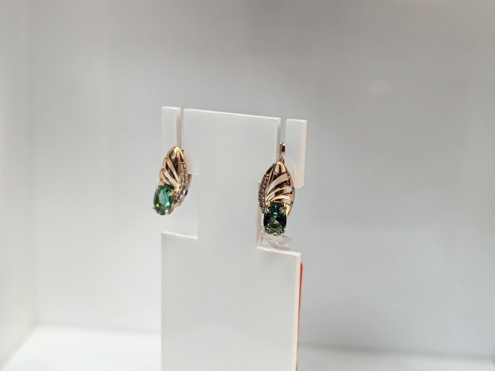 СКМИ585 СЕРЬГИ С КАМНЯМИ (Au 585)