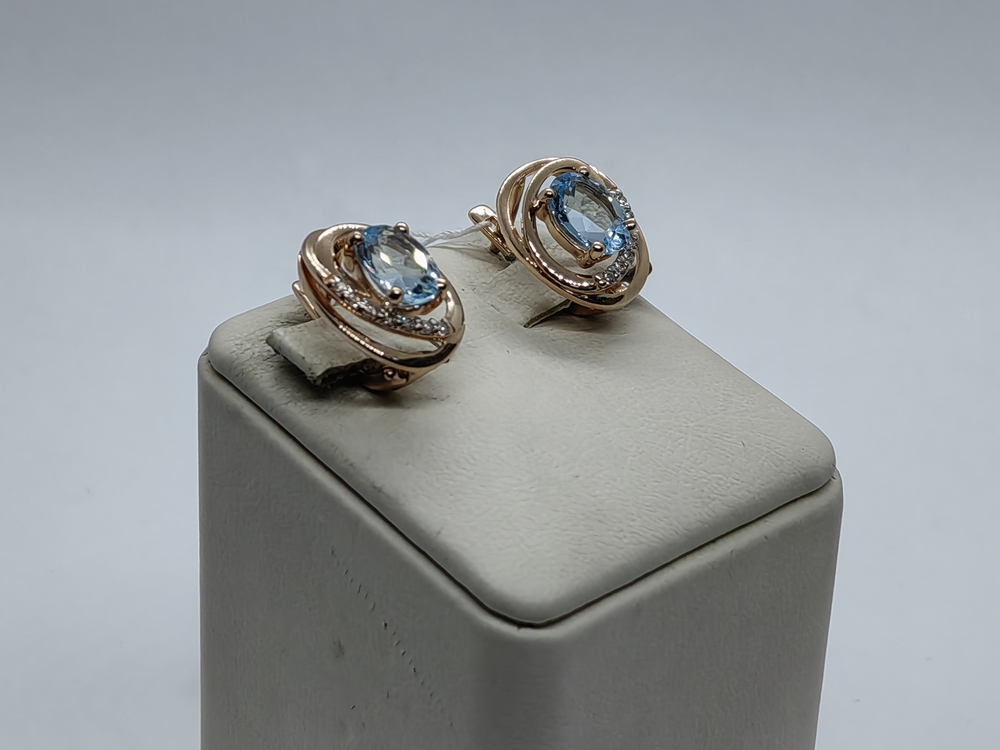 СКМИ585 СЕРЬГИ С КАМНЯМИ (Au 585)