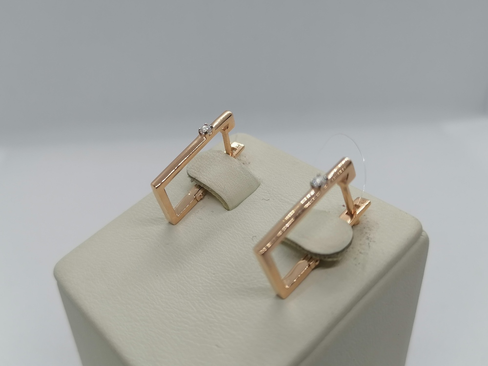 СЕРЬГИ С КАКМНЕМ (Au 585)