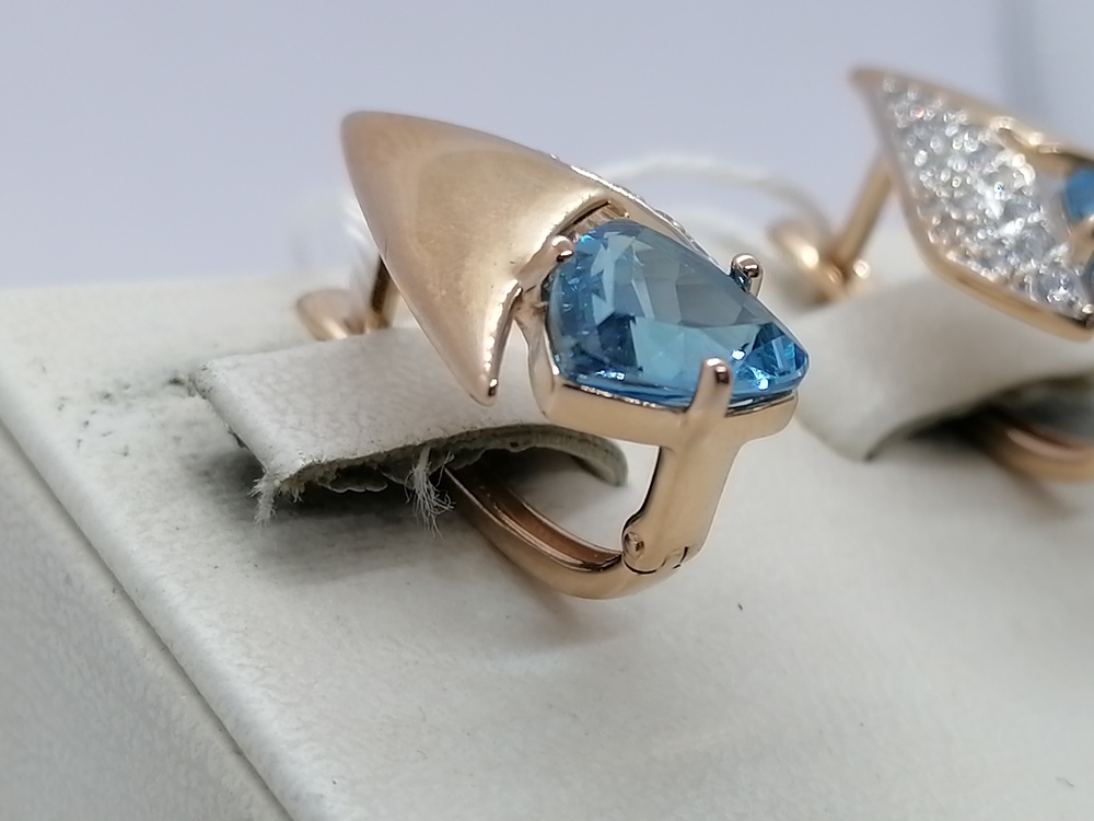 СЕРЬГИ С КАМНЯМИ (Au 585)