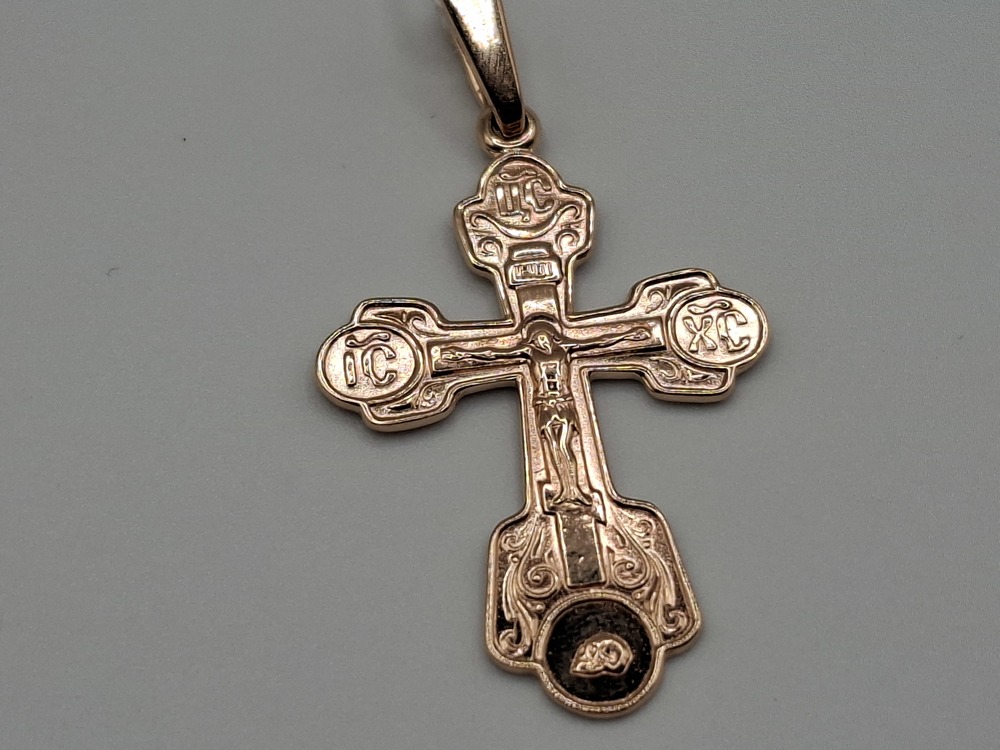 ПОДКБК585 ПОДВЕСКА КРЕСТ БЕЗ КАМНЯ (Au 585)