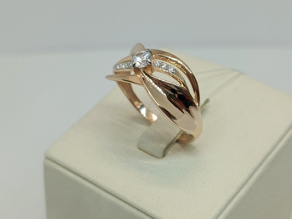 КОЛЬЦО С КАМНЯМИ (Au 585)