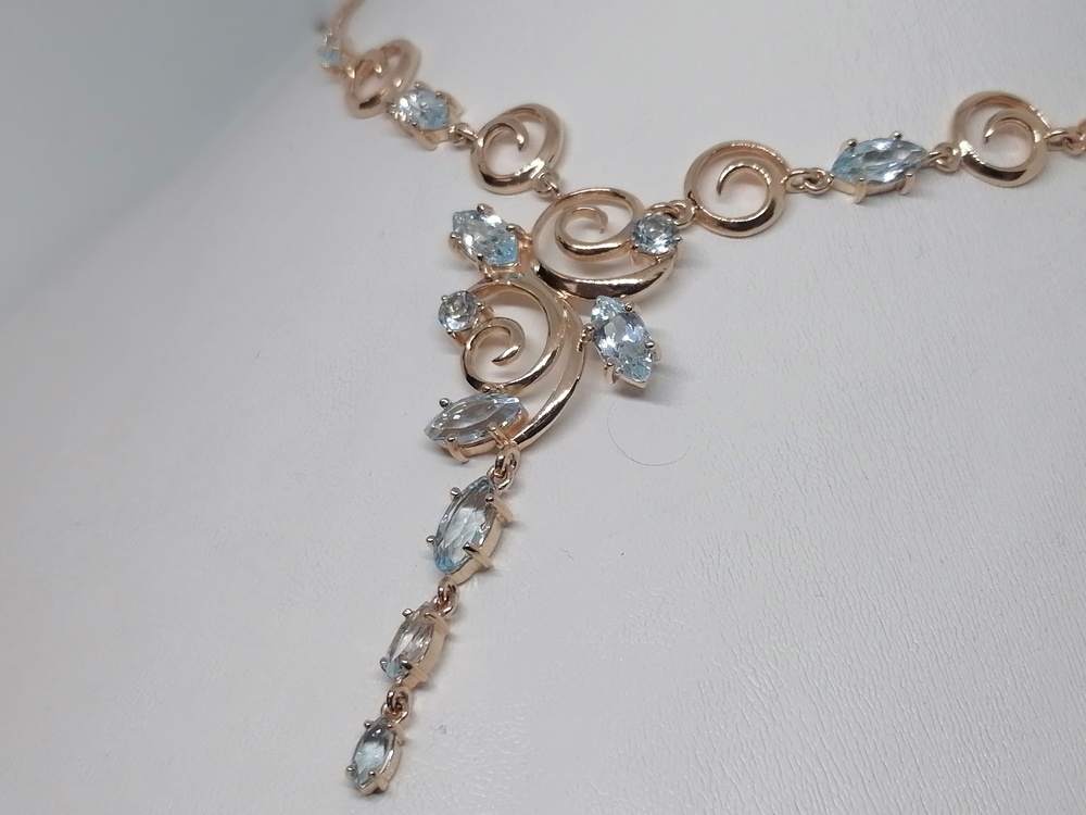 КОЛЬЕ С КАМНЯМИ Au 585