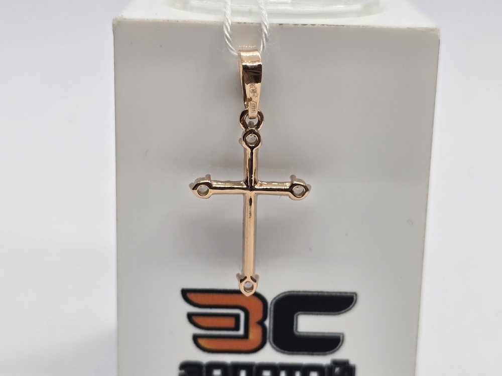 ПОДВЕСКА КРЕСТ С КАМНЯМИ (Au 585)