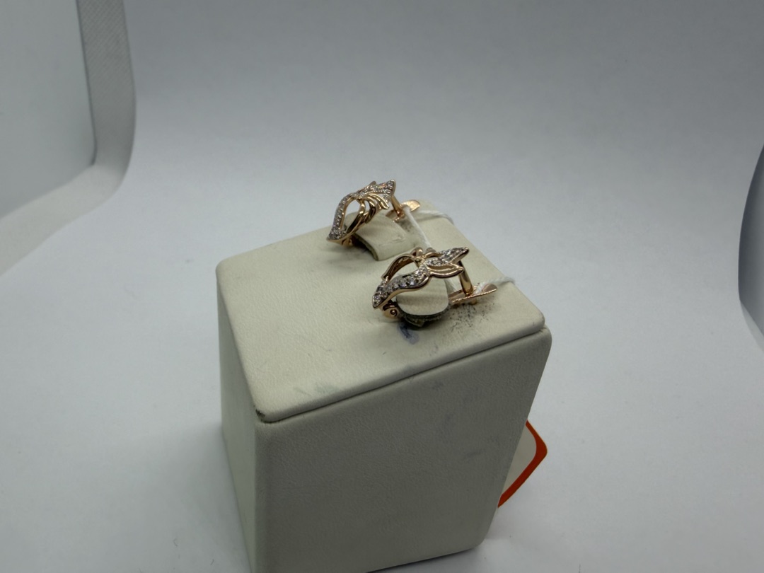 СКМИ585 СЕРЬГИ С КАМНЯМИ (Au 585)