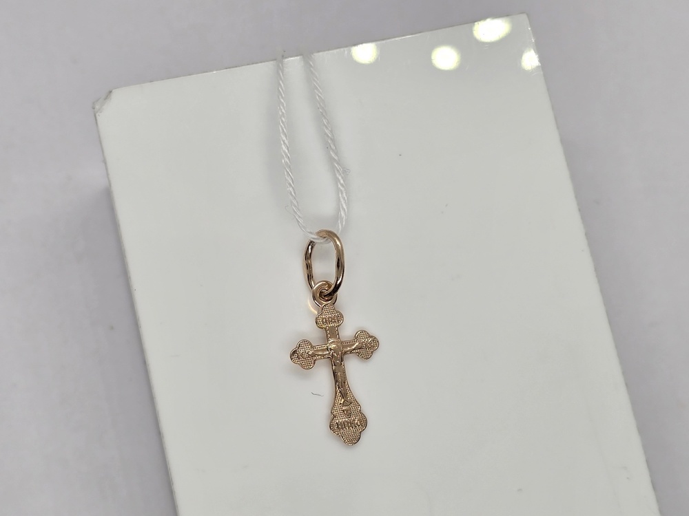ПОДКБК585 ПОДВЕСКА КРЕСТ БЕЗ КАМНЯ (Au 585)