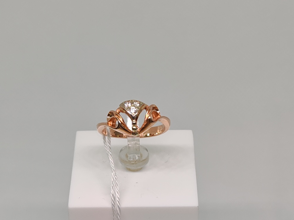 КОЛЬЦО С КАМНЯМИ (Au 585)