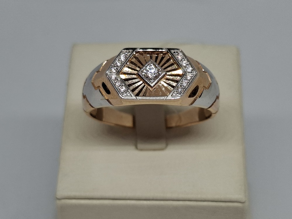 ПЕЧАТКА С КАМНЯМИ (Au 585)