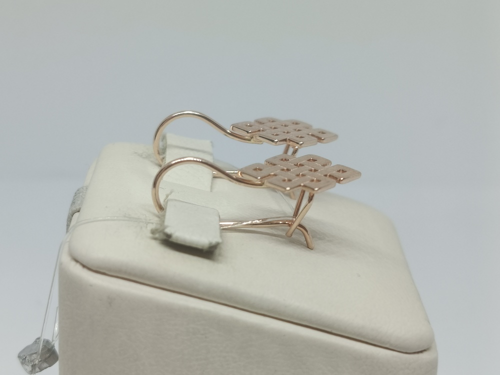 СЕРЬГИ ПЕТЕЛЬКА без камня (Au 585)