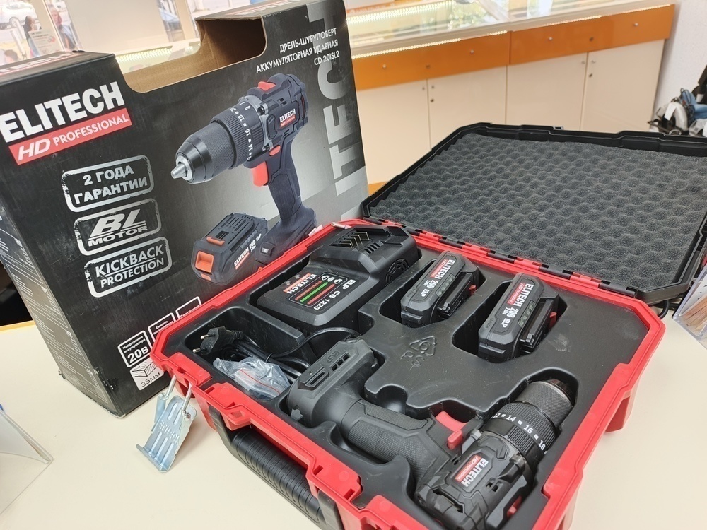 Дрель-шуруповерт Elitech CD20ISL2