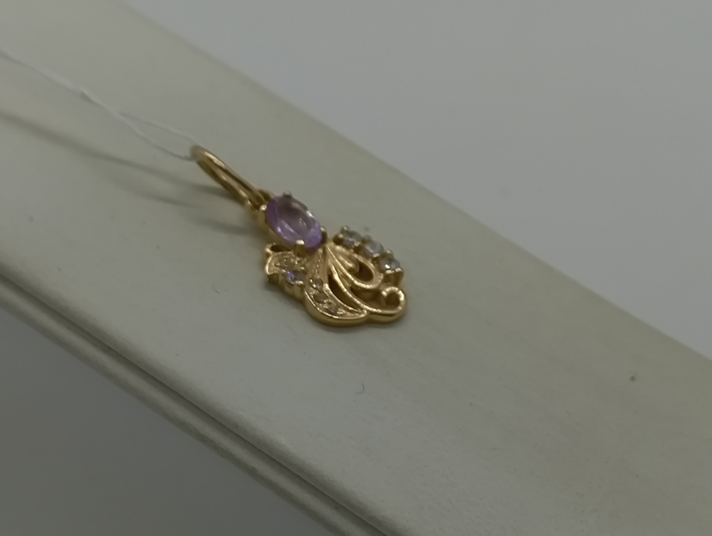 ПОДКМИ585 ПОДВЕСКА С КАМНЯМИ (Au 585)