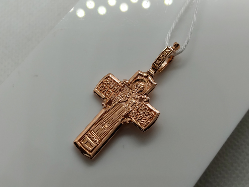 ПОДКБК585 ПОДВЕСКА КРЕСТ БЕЗ КАМНЯ (Au 585)