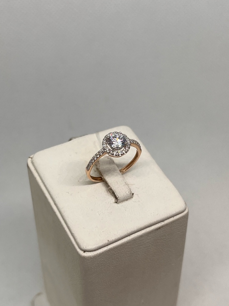 КОЛЬЦО С КАМНЯМИ (Au 585)