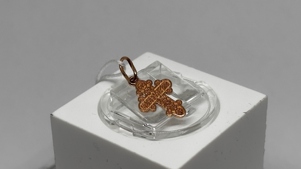 ПОДКБК585 ПОДВЕСКА КРЕСТ БЕЗ КАМНЯ (Au 585)