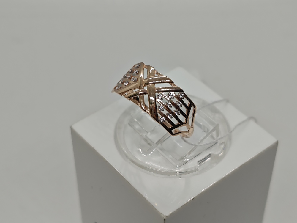 КОЛЬЦО С КАМНЯМИ (Au 585)