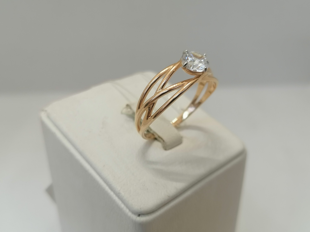 019343 КОЛЬЦО С КАМНЕМ (Au 585)