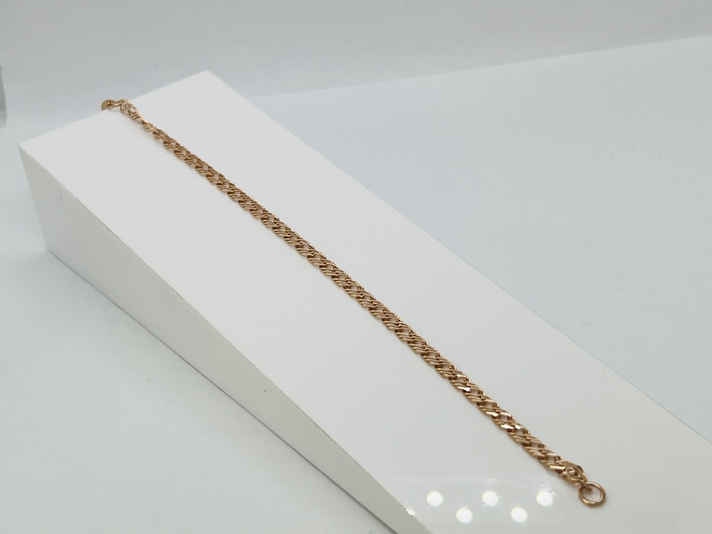 БРАСЛЕТ ПОЛНОВЕСНЫЙ Ромб тройной (Au 585)