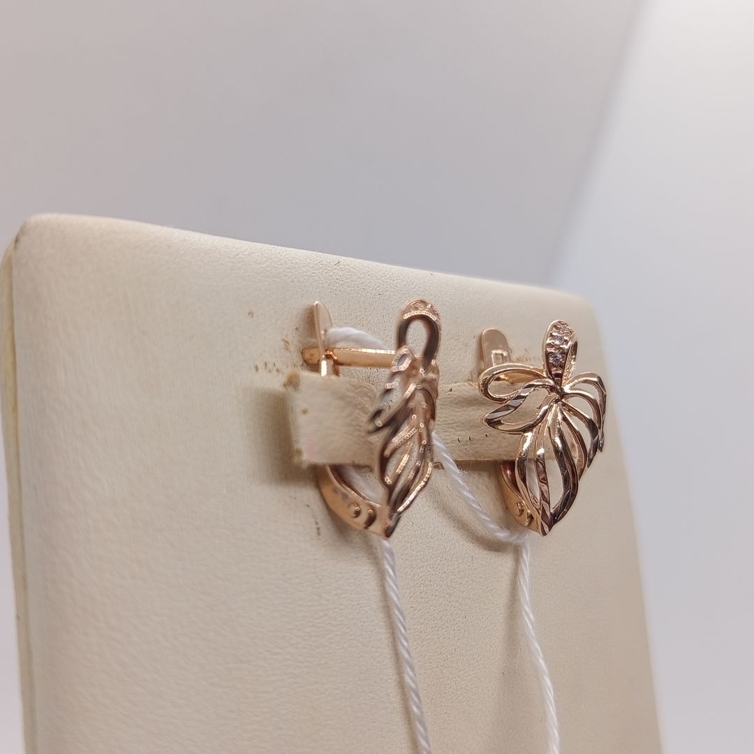 СКМИ585 СЕРЬГИ С КАМНЯМИ (Au 585)