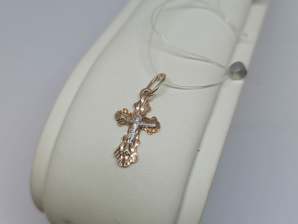 18-0019 ПОДВЕСКА КРЕСТ без камня (Au 585)