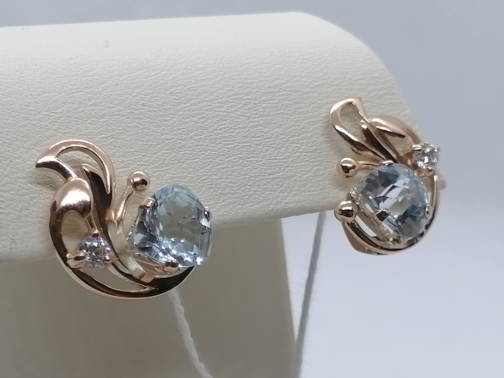 СЕРЬГИ С КАМНЯМИ (Au 585)