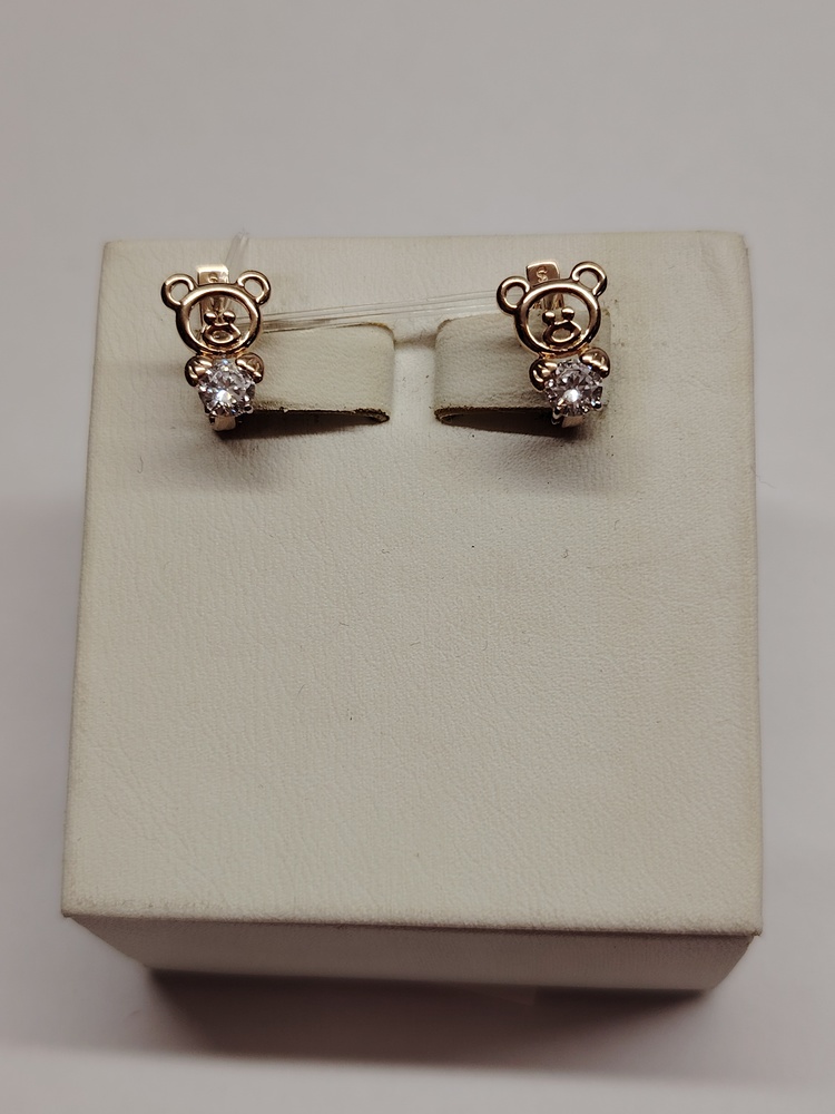 СЕРЬГИ С КАМНЕМ (Au 585)