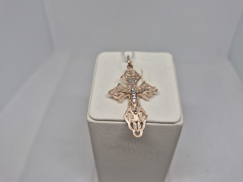 ПОДКБК585 ПОДВЕСКА КРЕСТ БЕЗ КАМНЯ (Au 585)