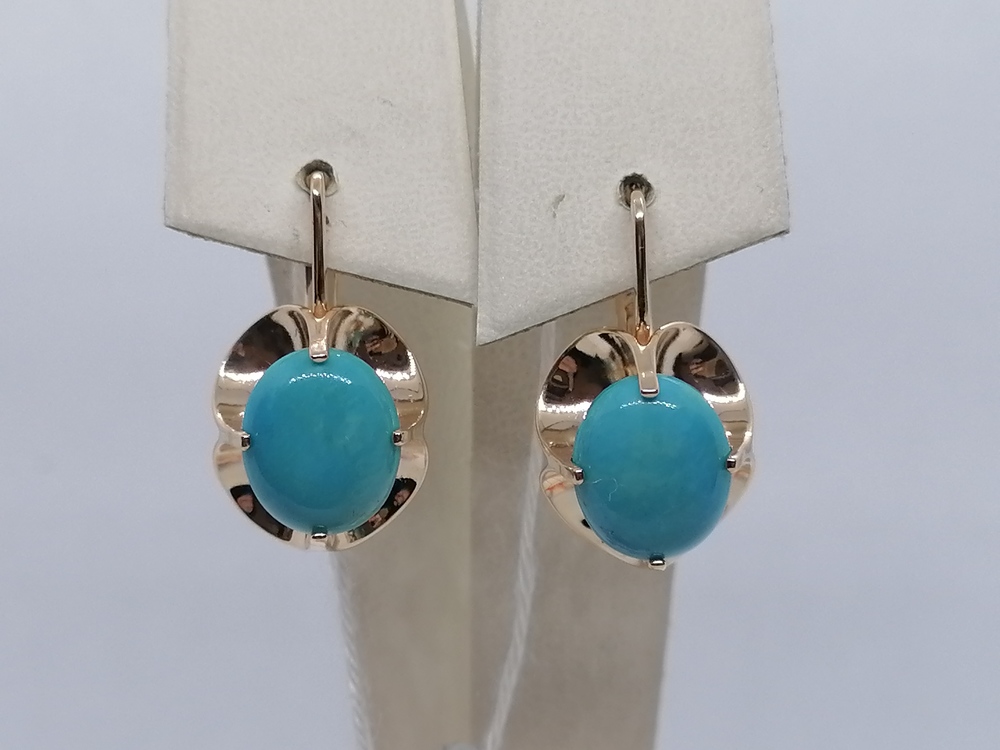 СЕРЬГИ С КАМНЕМ (Au 585)