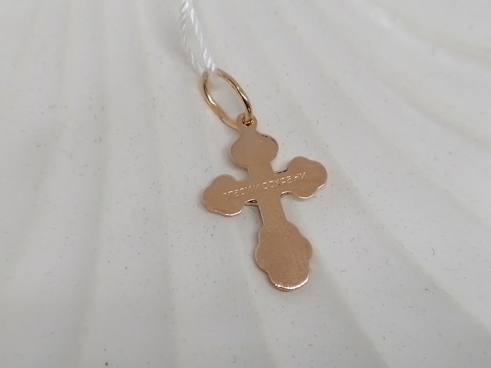 ПОДВЕСКА КРЕСТ БЕЗ КАМНЯ (Au 585)