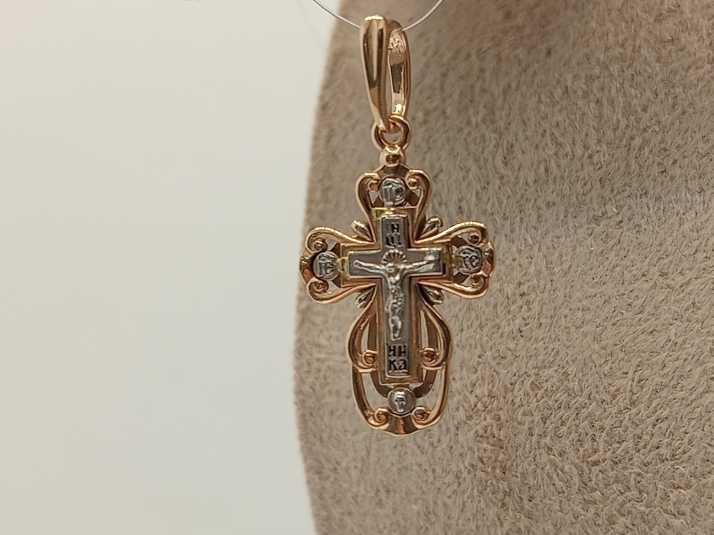 810-00134-10-00-00-00 ПОДВЕСКА КРЕСТ без камня (Au 585)