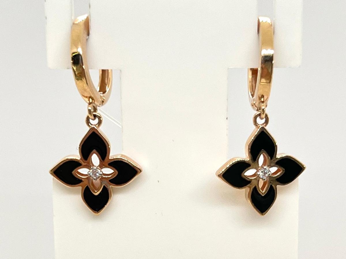 СЕРЬГИ С КАМНЕМ (Au 585)