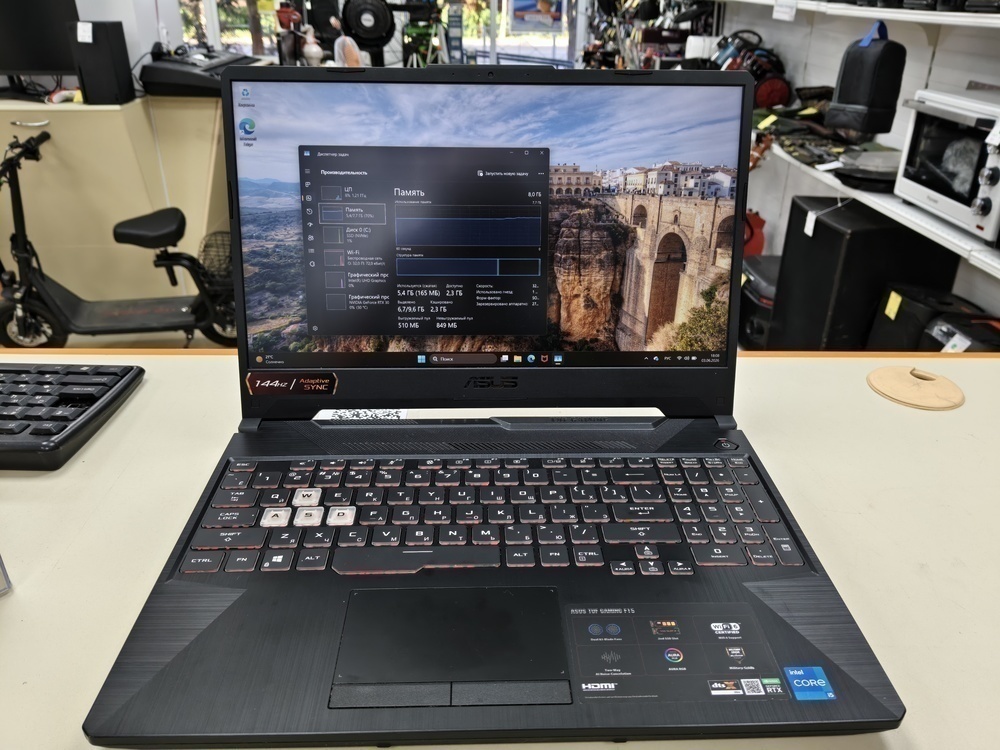 Ноутбук ASUS ASUS TUF Gaming F15 FX506HEB-HN155;  Core I5-11400H, GeForce RTX 3050, 8 Гб, 512 GB, Не