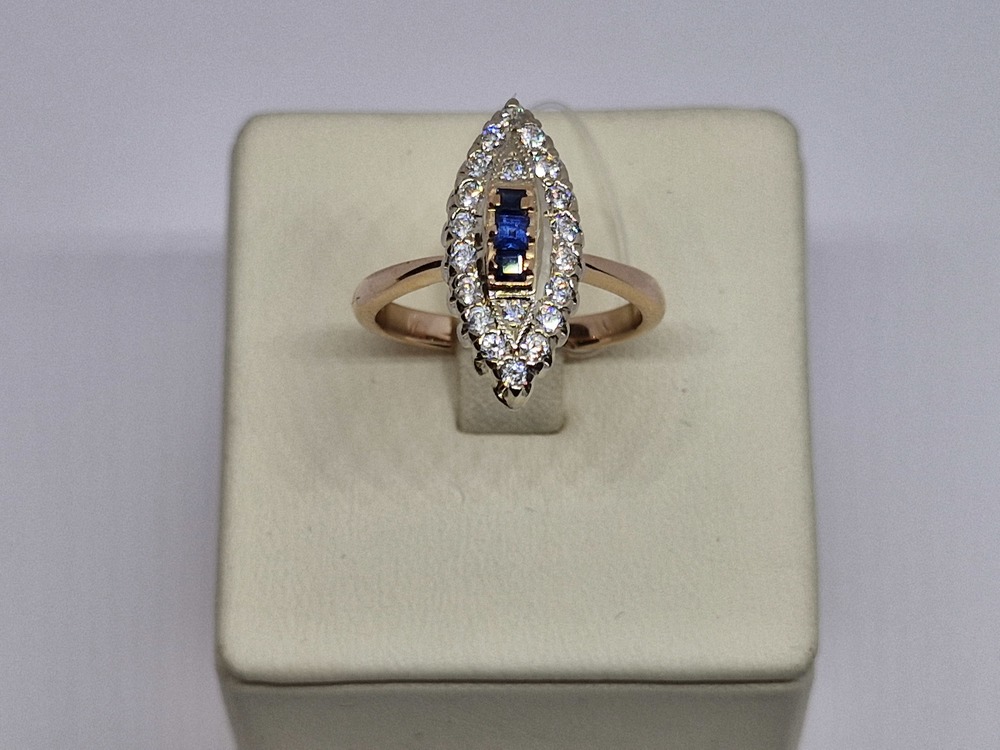 КОЛЬЦО С КАМНЯМИ (Au 585)