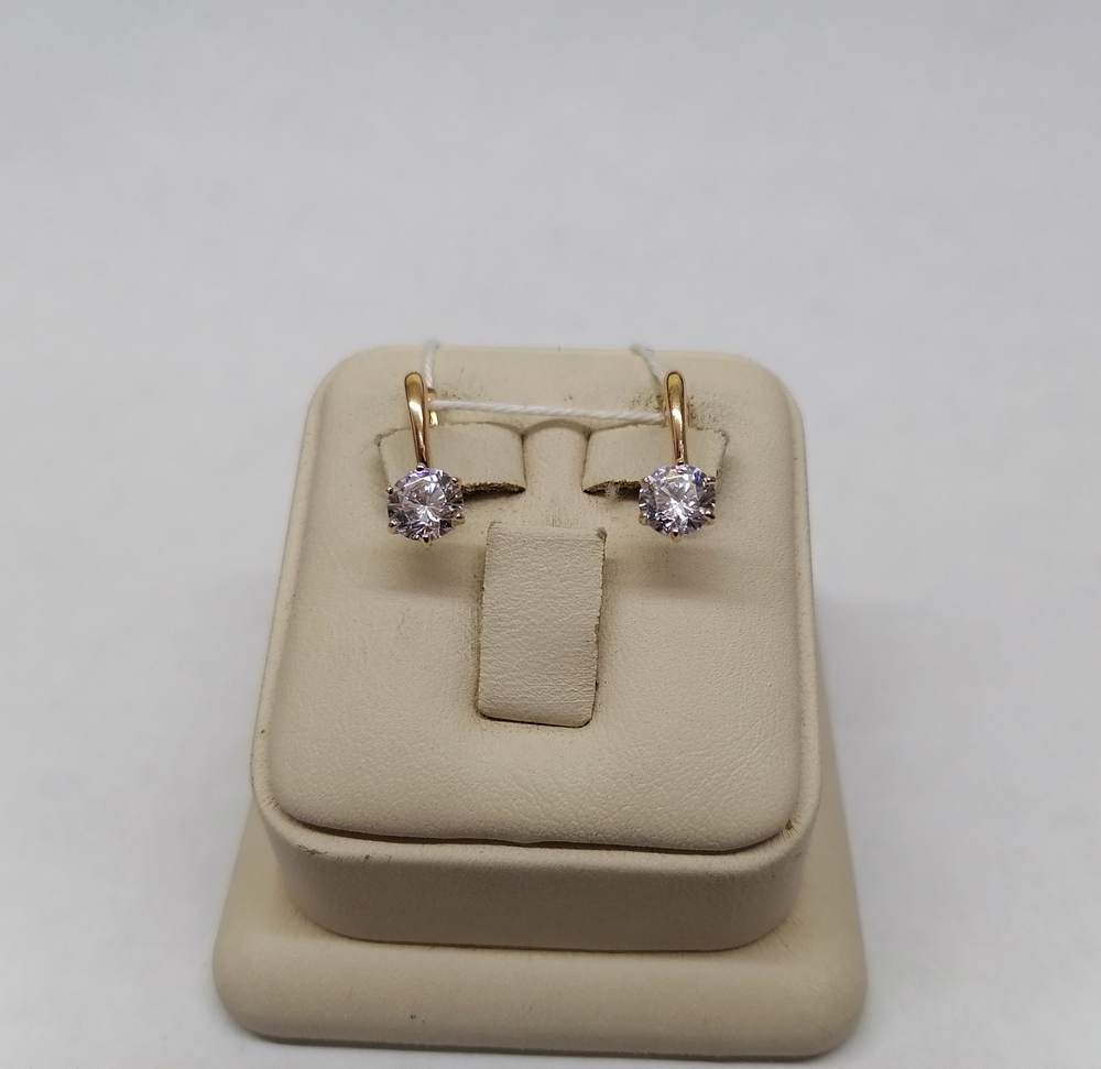 СЕРЬГИ С КАМНЕМ (Au 585)