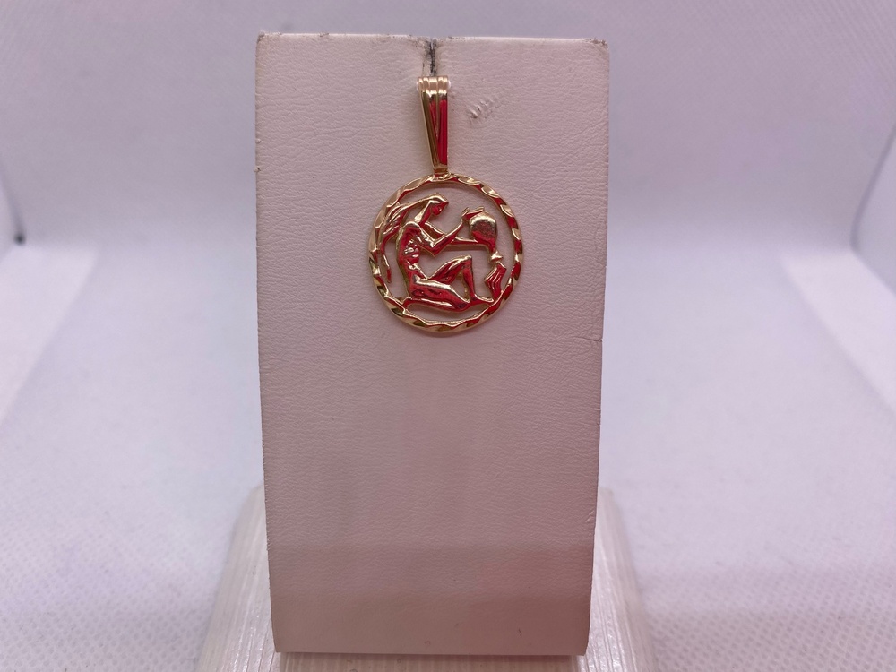 ПОДВЕСКА ЗНАК ЗОДИАКА ВОДОЛЕЙ Au 583