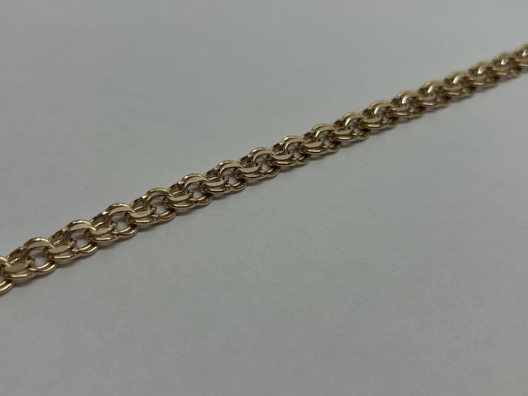 БРАСЛЕТ ПУСТОТЕЛЫЙ Бисмарк (Au 585)