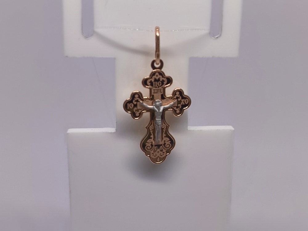 ПОДВЕСКА КРЕСТ без камня (Au 585)