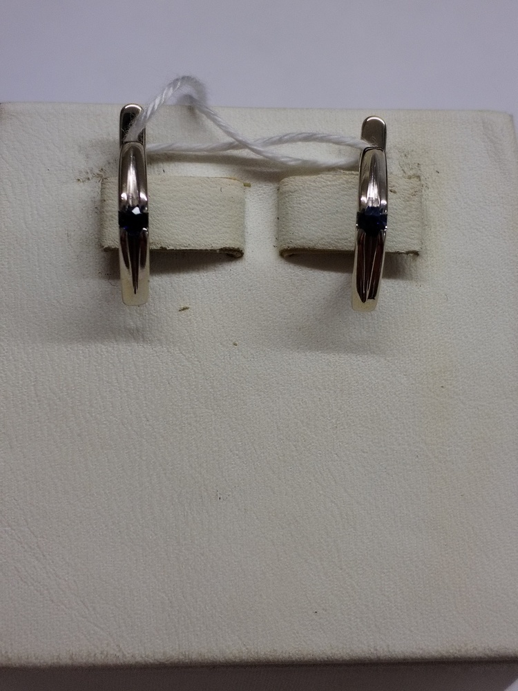 СКМ585 СЕРЬГИ С КАМНЕМ (Au 585)