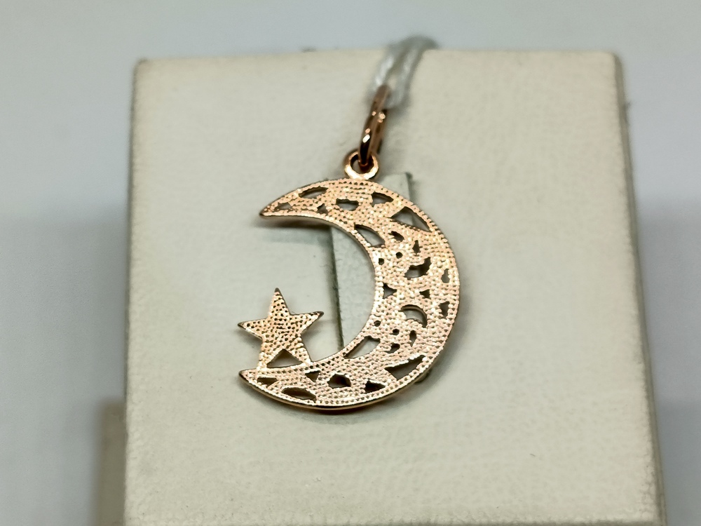 ПОДВЕСКА ПОЛУМЕСЯЦ БЕЗ КАМНЯ (Au 585)