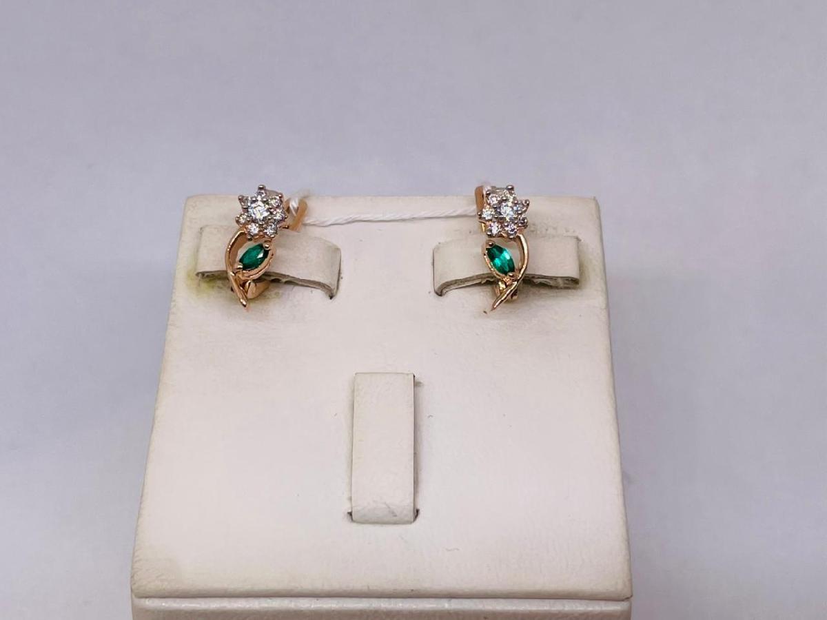 СЕРЬГИ С КАМНЯМИ (Au 585)