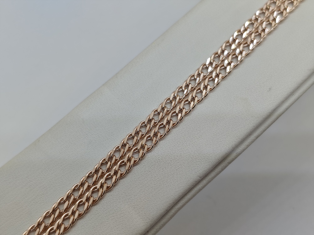 ЦЕПЬ ПУСТОТЕЛАЯ Ромб двойной (Au 585)