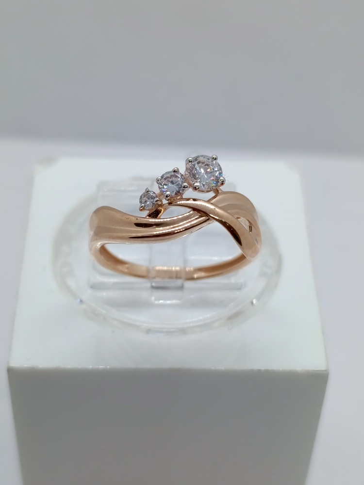 КОЛЬЦО С КАМНЯМИ (Au 585)