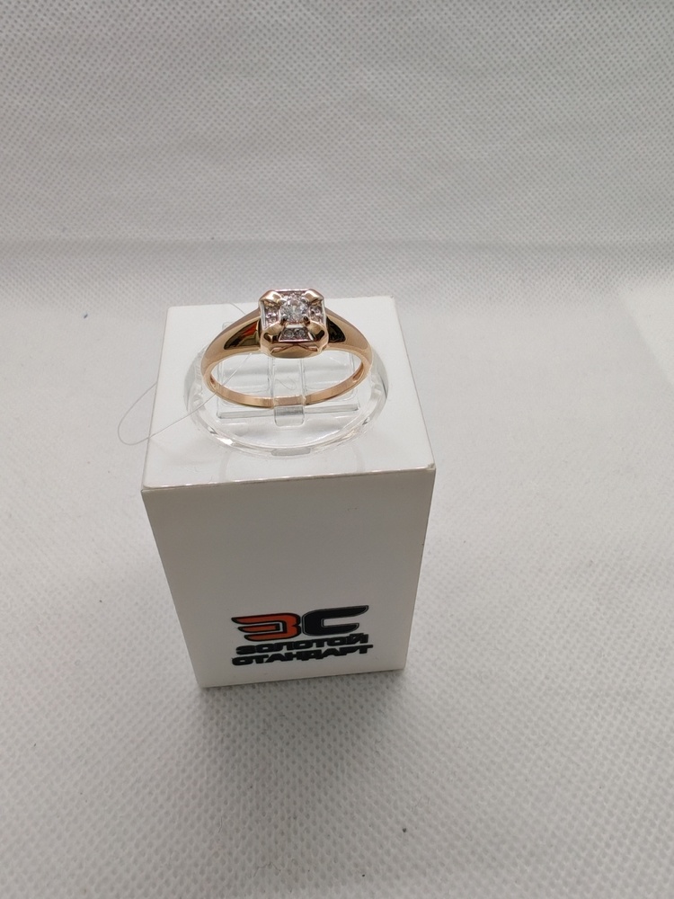 КОЛЬЦО С КАМНЯМИ (Au 585)